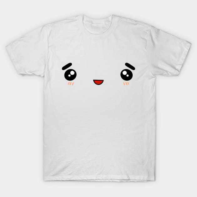 Cute Kawaii Happy Anime Facial Expression T-Shirt by bloomingviolets